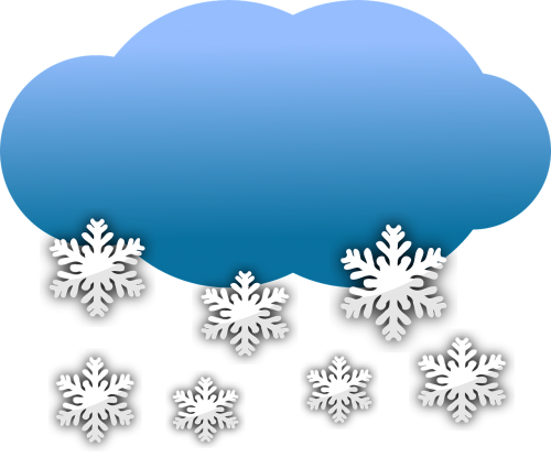 Debesis, Sniegas, Dribsniai, Žiema, Oras, Krituliai, Šaltas, Nemokama Vektorinė Grafika