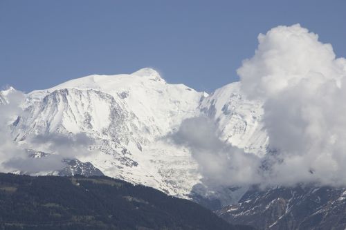 Debesis, Sniegas, Kalnas, Mont Blanc