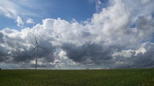 Debesys, Dangus, Kraštovaizdis, Pinwheel, Vėjo Energija, Energija, Vėjas, Vėjo Energija