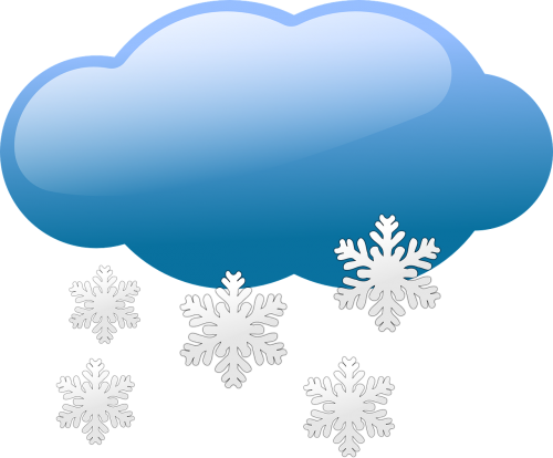 Debesuota, Oras, Sniegas, Sniegas, Prognozė, Ženklai, Simboliai, Nemokama Vektorinė Grafika