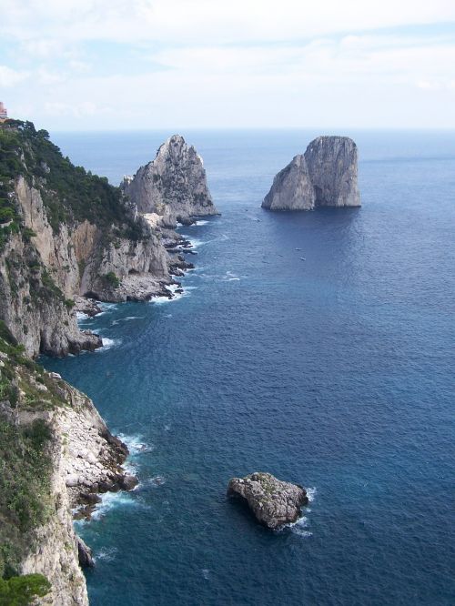 Pakrantė, Capri, Uolos Pakrantė, Jūra, Viduržemio Jūros, Vanduo, Jūros Dugnas, Peizažas