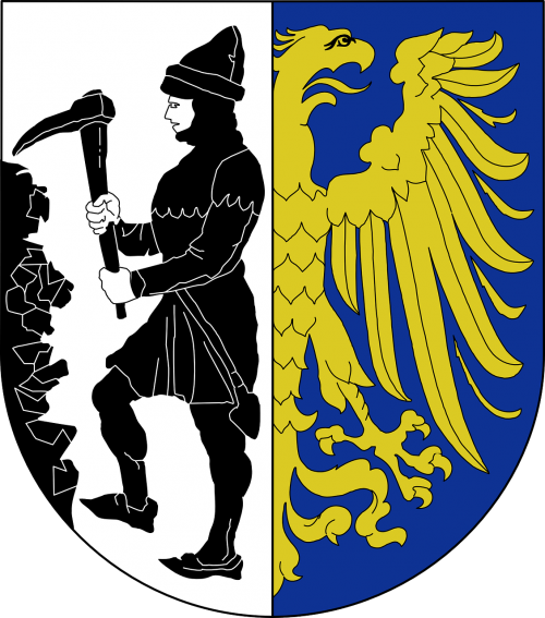 Herbas, Crest, Šalmo Plokštė, Emblema, Lenkija, Miner, Erelis, Nemokama Vektorinė Grafika
