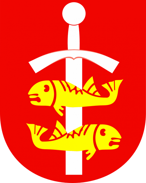 Herbas, Crest, Šalmo Plokštė, Emblema, Lenkija, Kardas, Žuvis, Nemokama Vektorinė Grafika
