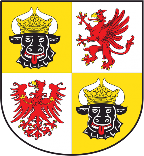 Herbas, Mecklenburgo-Vakarų Pomeranija, Vokiečių, Heraldika, Apkaustai, Valstybė, Emblema, Simbolis, Antspaudas, Insignia