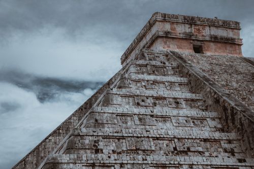 Koba, Mayan, Griuvėsiai, Meksika, Piramidė