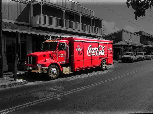 Coca Cola, Koksas, Amerikietis, Hawaii, Didžioji Sala, Lahaina, Banginių Medžioklė, Sunkvežimis