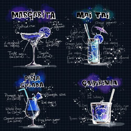 Kokteiliai,  Gėrimai,  Alkoholis,  Receptai