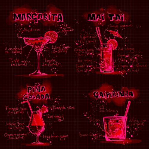 Kokteiliai,  Gėrimai,  Alkoholis,  Receptai