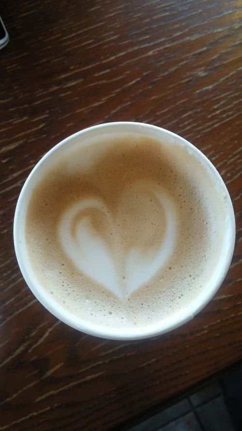 Kava, Latte, Latte Art, Hart, Starbucks