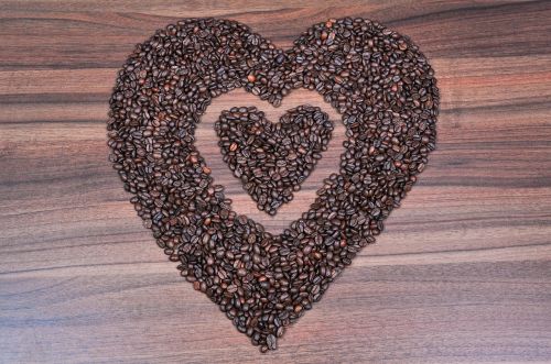 Kava, Širdis, Kavos Pupelės, Mylėti Kavą, Karšta Meilė, Dviguba Širdis