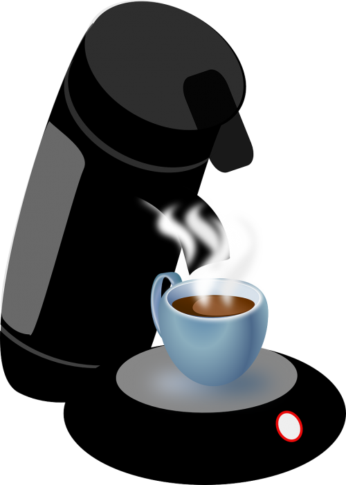 Kavos Aparatas, Kavos Aparatas, Espresso, Cappuccino, Kava, Mašina, Kofeinas, Pusryčiai, Karštas, Nemokama Vektorinė Grafika