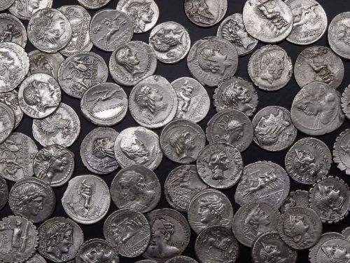 Monetos,  Romėnų Monetos,  Pinigai,  Romėnų,  Be Honoraro Mokesčio