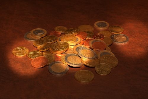 Monetos, Euras, Specie, Metalas, Šviesa, Saulės Šviesa, Apšvietimas