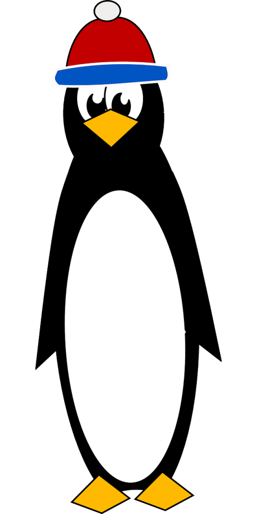 Šaltas, Linux, Pingvinas, Tux, Gyvūnas, Skrybėlę, Nemokama Vektorinė Grafika
