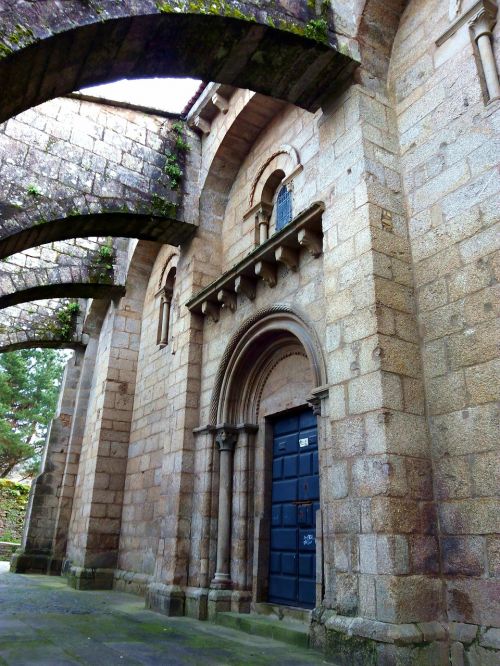 Sarko Kolegija, Santiago Compostela, Kompostela, Romanesque, Galicia, St James Kelias, Arkos
