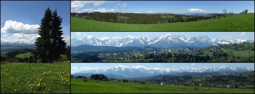 Koliažas, Kalnai, Tatry, Panorama, Aukštas Tatras