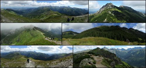 Koliažas, Tatry, Kalnai, Turizmas, Kraštovaizdis, Aukštas Tatras, Panorama, Gamta
