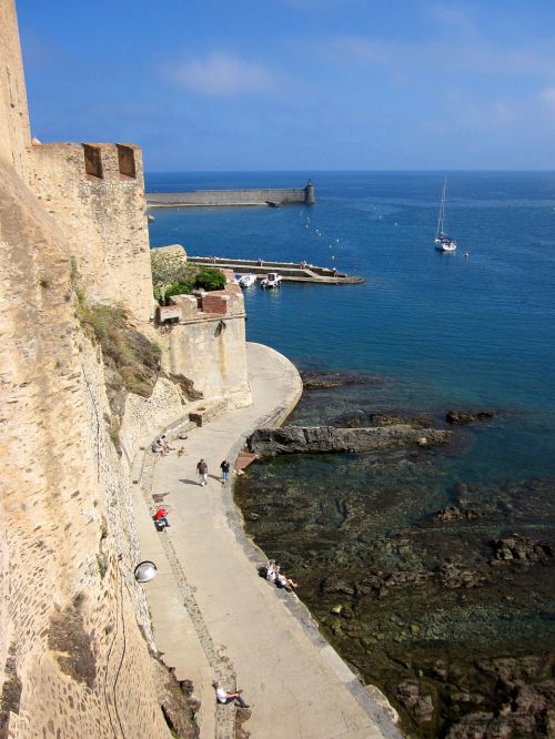 Collioure, Fortas, Viduržemio Jūros, Uostas, Pyrénées-Orientales, France