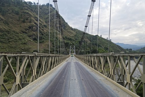 Kolumbija,  Pedregal Į Inza,  Department Cauca,  Kelionė,  Tiltas,  Pobūdį,  Architektūra,  Kraštovaizdis,  Pietų Amerika