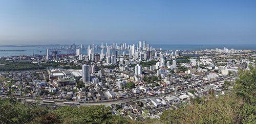 Kolumbija,  Cartagena,  Miestas,  Architektūra,  Karibų Jūros,  Panorama