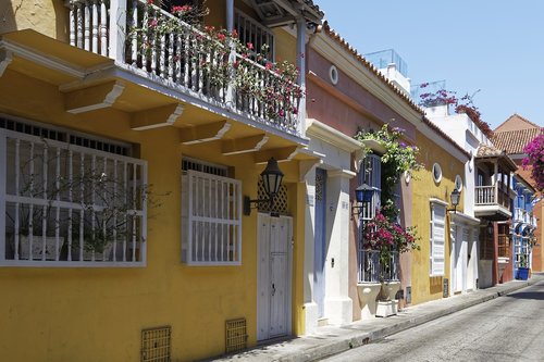 Kolumbija,  Cartagena,  Istorinis Centras,  Kolonijinio Stiliaus,  Architektūra,  Namai,  Kelionė