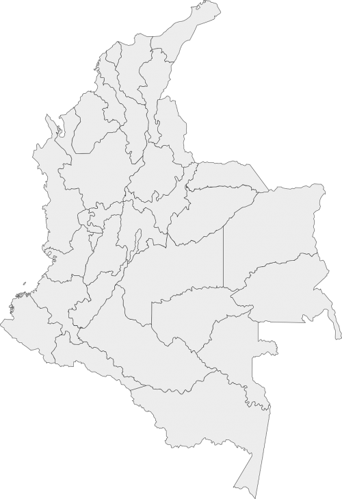 Kolumbija, Žemėlapis, Geografija, Administracinis, Padaliniai, Kolumbijos, Kartografija, Šalis, Nemokama Vektorinė Grafika