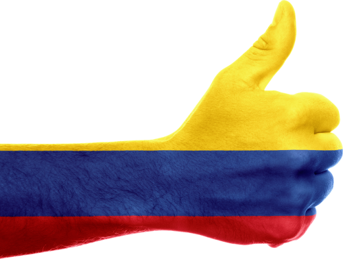 Kolumbija, Vėliava, Ranka, Nacionalinis, Pasididžiavimas, Patriotinis, Patriotizmas, Nykščiai Aukštyn, Simbolis, Ženklas, Šalis