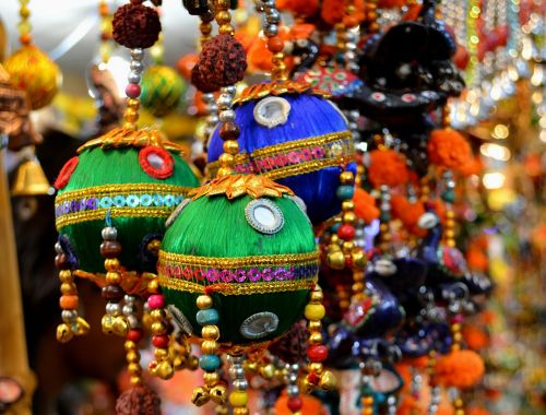 Spalva, Deepavali, Festivalis, Diwali, Indija, Žibintai, Šventė, Žalias, Apdaila, Spalvinga, Mėlynas, Oranžinė