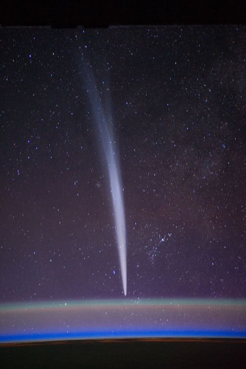 Kometa,  Comet & Nbsp,  Lovejoy,  Peržiūrėkite & Nbsp,  Iš & Nbsp,  Iss,  Viešasis & Nbsp,  Domenas,  Tapetai,  Fonas,  Tarptautinė & Nbsp,  Kosmoso & Nbsp,  Stotis,  Horizontas,  Žemė,  Erdvė,  Uodega,  Streikuoti,  Comet Lovejoy