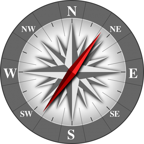 Kompasas, Vėjo Rožė, Navigacija, Šiaurė, Rytus, Į Pietus, Vakaruose, Kompasas Pakilo, Kryptis, Nemokama Vektorinė Grafika