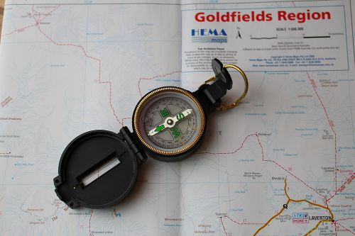 Kompasas, Žemėlapis, Navigacija, Aukso Regionas, Australia