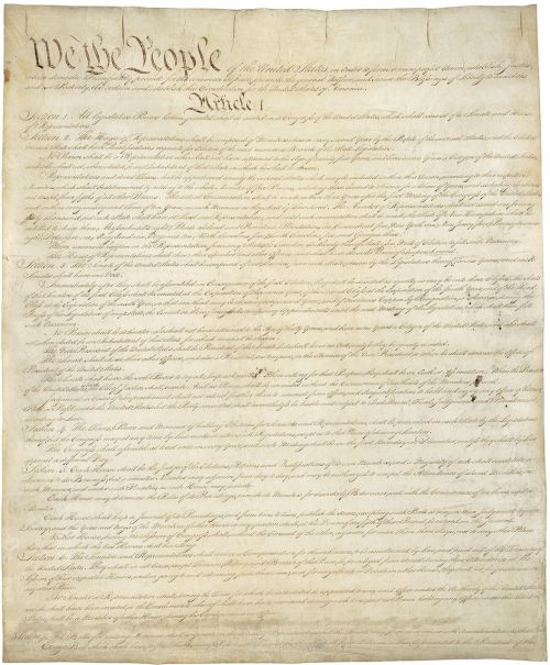 Konstitucija, Jungtinės Valstijos, Usa, Amerikietis, Rugsėjo 17 D. 1787 M ., Federalinė Respublika, Įsakymas, Galių Atskyrimas, Politika, Sutartis, Pažymėjimas, Dokumentas