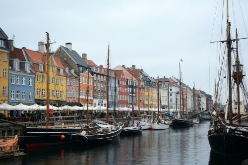 Kopenhaga, Valtis, Uostas, Architektūra, Nyhavn, Uostas, Laivas