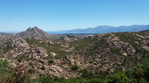 Korsika, Kalnai, Jūra, Akmenys