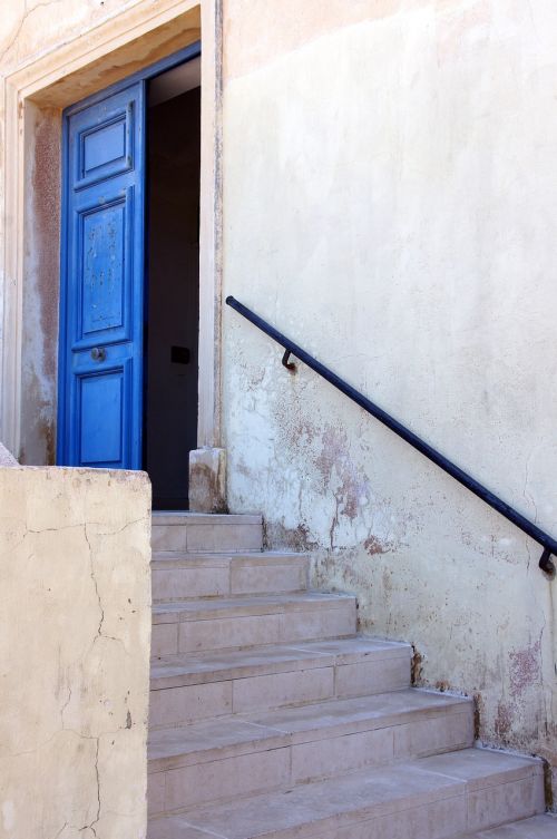 Korsika,  Durys,  Mėlynas,  Laiptai,  Namo Įėjimas,  Senas,  Įėjimo Durys,  Mėlyna Balta