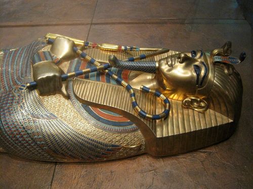 Egyptian,  Karalius,  Auksas,  Laidojimas,  Karstą,  Kopija,  Tutankhamuno Karvinės Dangtis