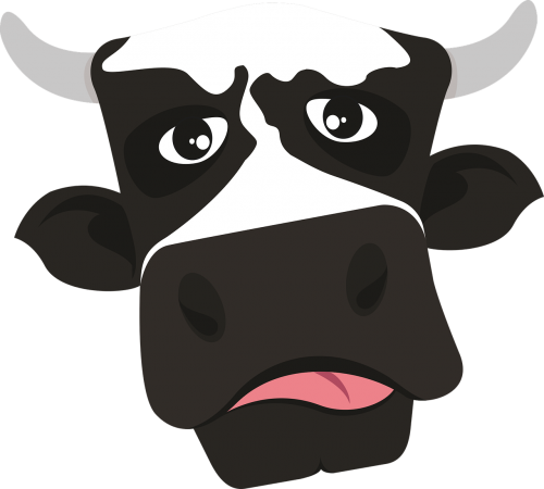 Karvė, Moo, Veganas, Mėsa, Galvijai, Pienas, Gyvūnas, Gyvūnai, Ūkis, Laukas, Gyvulininkystė, Gamta, Prairie, Karikatūra, Iliustracija, Žalias, Žemdirbystė, Nemokama Vektorinė Grafika