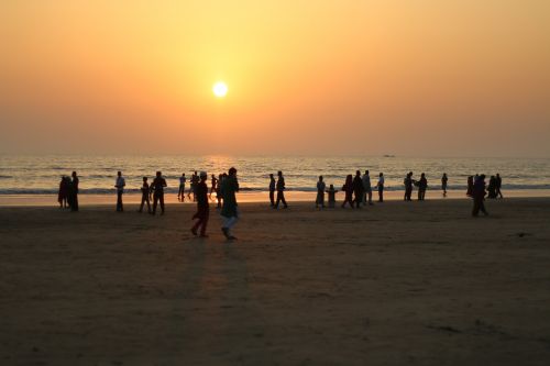 Coxs Bazar, Saulėlydis, Papludimys, Bangladešas, Chittagong