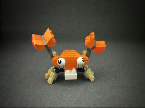 Krabas, Lego, Oranžinė, Gyvūnas, Jūros Būtybė, Sūrus Vanduo