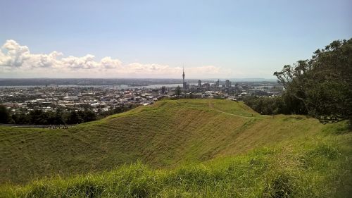 Krateris, Vulkanas, Žolė, Kalnas, Žalias, Naujoji Zelandija, Auckland