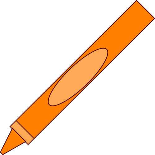 Pieštukas, Pieštukas, Biuras, Dažyti, Mokykla, Įrankis, Rašyti, Oranžinė, Nemokama Vektorinė Grafika