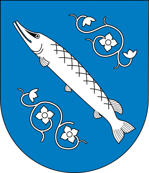 Crest, Emblema, Herbas, Lenkija, Žuvis, Gėlė, Nemokama Vektorinė Grafika