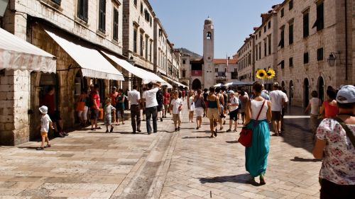 Kroatija, Dubrovnik, Europa, Miestas, Senas, Architektūra, Turizmas, Vasara, Atostogos, Pastatas, Turistinis, Kelionė, Unesco, Dalmatija, Pritraukimas, Diena