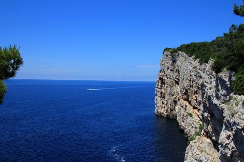 Kroatija, Kranto, Kornati Salos, Nacionalinis Parkas, Mėlynas, Jūra, Gamta, Vanduo, Medis