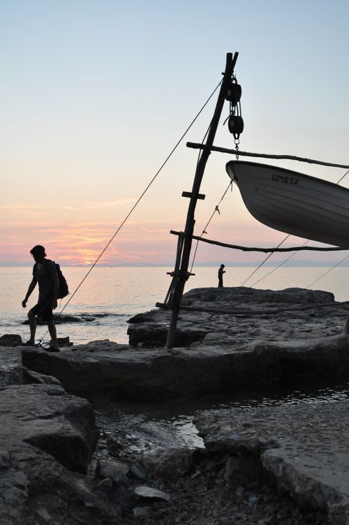 Kroatija, Abendstimmung, Uostas, Viduržemio Jūros