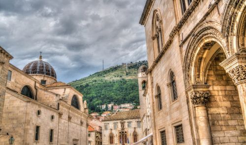 Kroatija, Dubrovnik, Architektūra, Pastatas, Senovės, Europietis, Istorinis, Viduramžių, Eksterjeras, Lauke, Kraštovaizdis, Paukščiai
