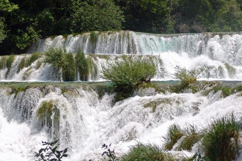 Kroatija, Dalmatijos Kriokliai, Skradinas, Gamta, Kaskados, Upė, Nacionalinis Parkas