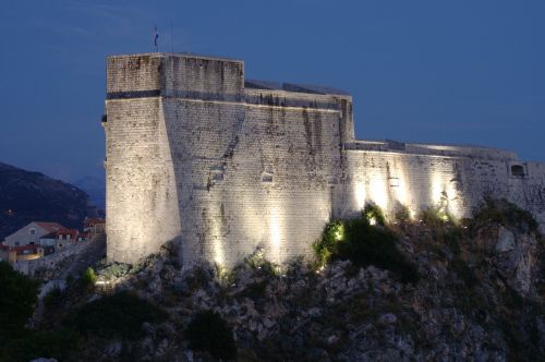 Kroatija, Dubrovnik, Lovrijenac, Vakaras, Twilight
