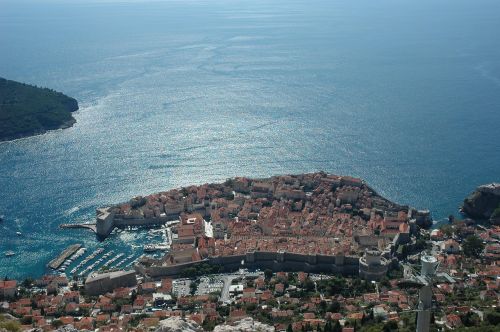 Kroatija, Dubrovnik Iš Viršaus, Jūra, Kranto, Vandenys, Papludimys