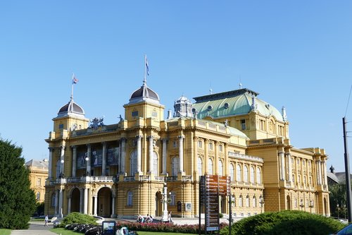 Kroatų Nacionalinis Teatras,  Teatras,  Zagrebas,  Kroatija,  Architektūra,  Turizmas,  Miestas